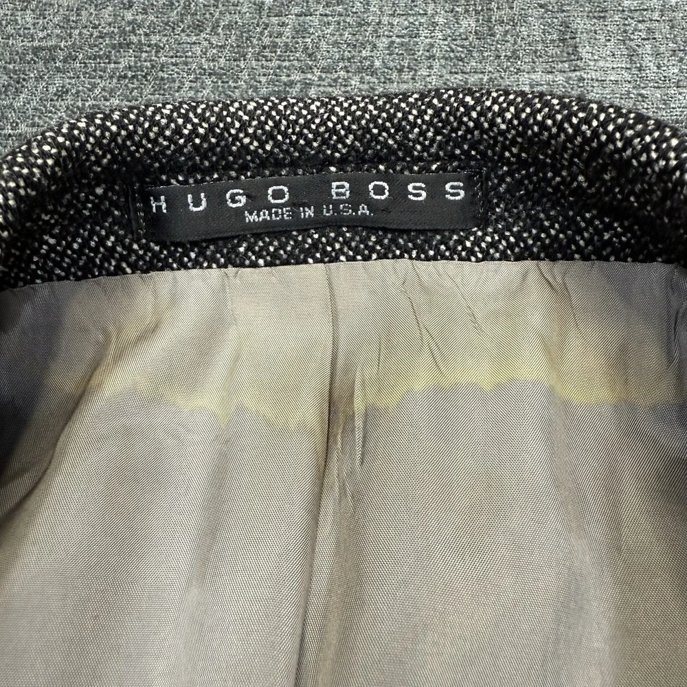 Hugo‎ Boss Sport Coat Men's 46R Gray Einstein Silk Wool Blazer USA